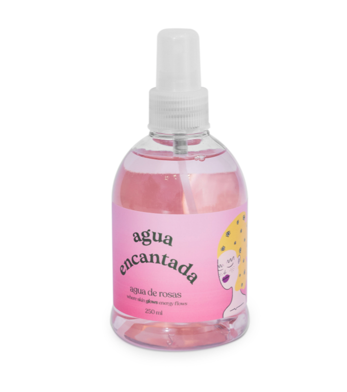 Agua Encantada - Spray de Agua de Rosas, Tónico Facial Hidratante y Antienvejecimiento,  Vegano (120ml)